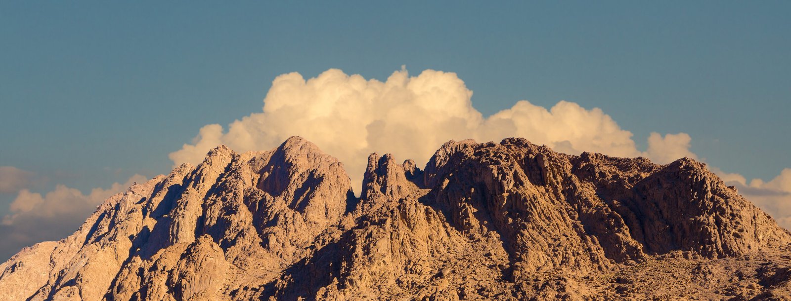 Rugged mountains of Sinai in Egypt at sunrise, evoking the wilderness setting of Israel’s journey after the Exodus
