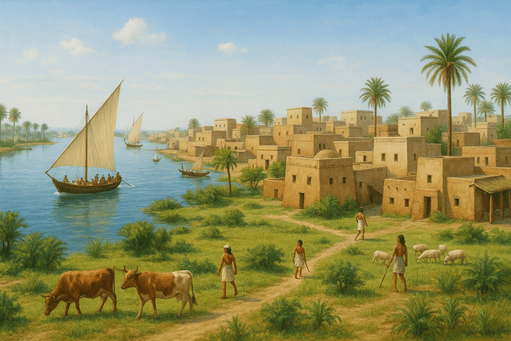 Hebrew Hyksos Avaris on the Nile in Egypt