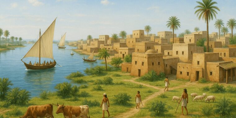 Hebrew Hyksos Avaris on the Nile in Egypt