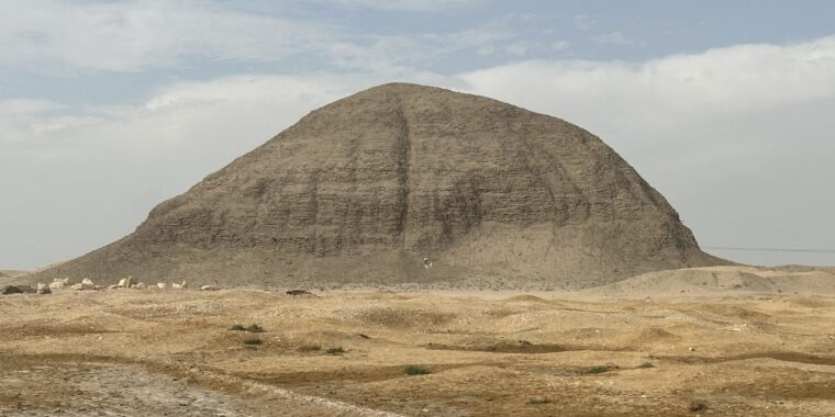 Pyramid of Amenemhat III at Hawara in the Faiyum region of Egypt
