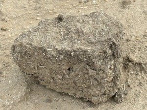 Ancient mudbrick fragment from the Pyramid of Amenemhat III at Hawara in the Faiyum region of Egypt