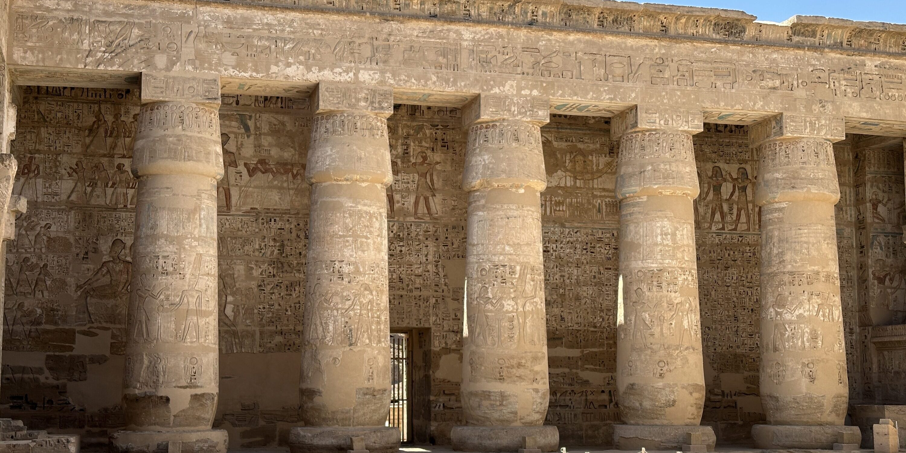 High-resolution temple court at Medinet Habu, Luxor, Egypt