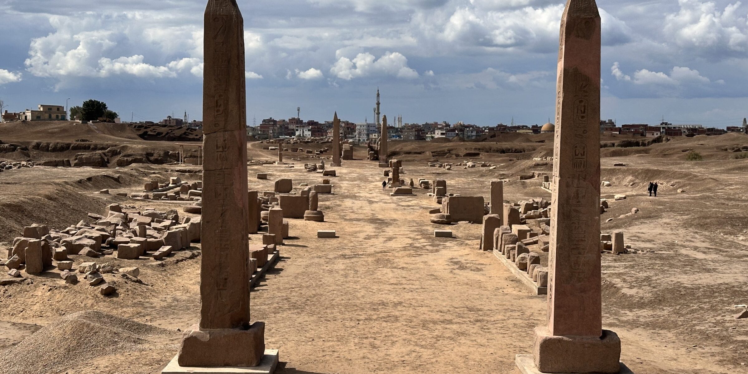 Pair of Ramesses II obelisks at Tanis, moved in antiquity from Pi-Ramesses at Qantir in Egypt's eastern Nile Delta