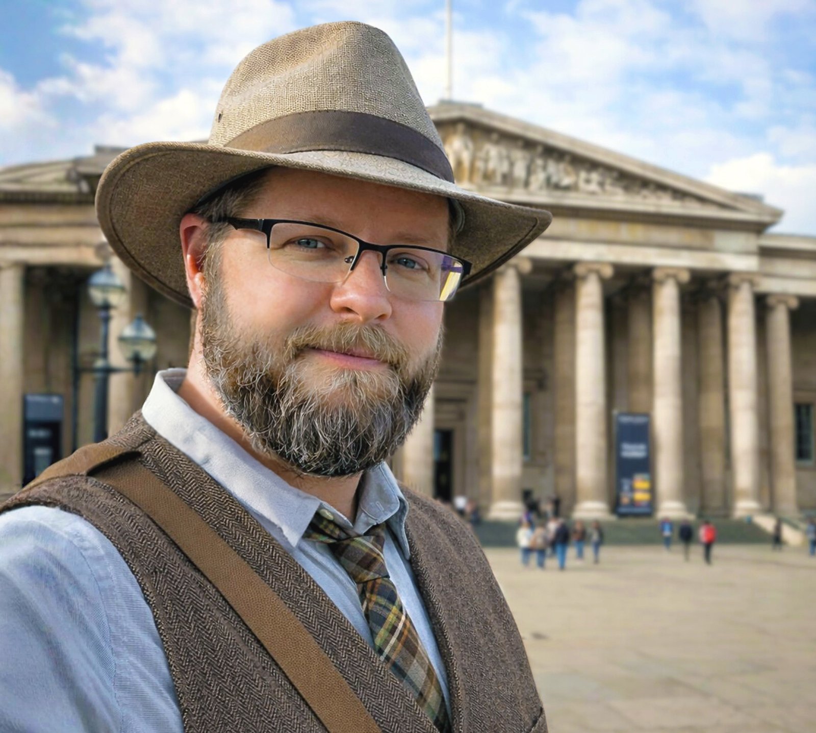 Nate Loper at the British Museum in London