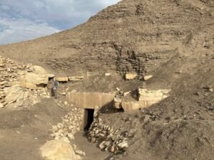 Pyramid of Amenemhat III at Hawara in the Faiyum region of Egypt