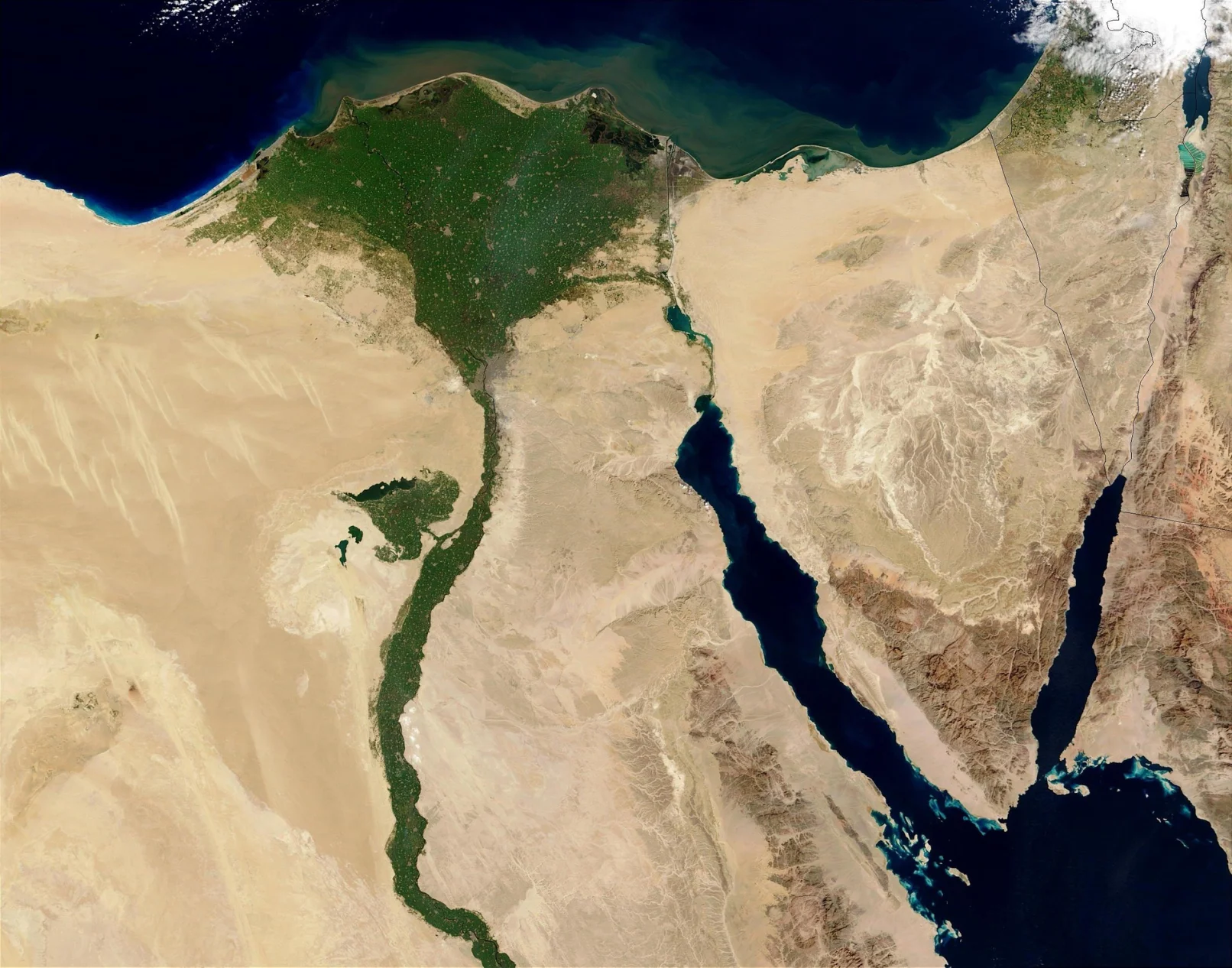 Egypt Map with Nile River